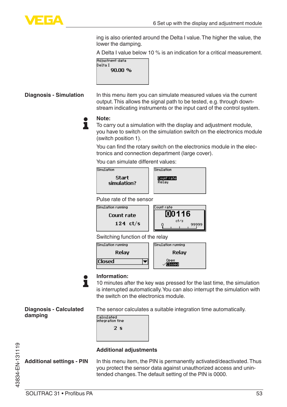 VEGA SOLITRAC 31 Profibus PA User Manual | Page 53 / 84