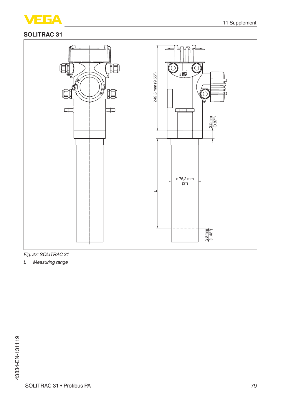 Solitrac 31 | VEGA SOLITRAC 31 Profibus PA User Manual | Page 79 / 84