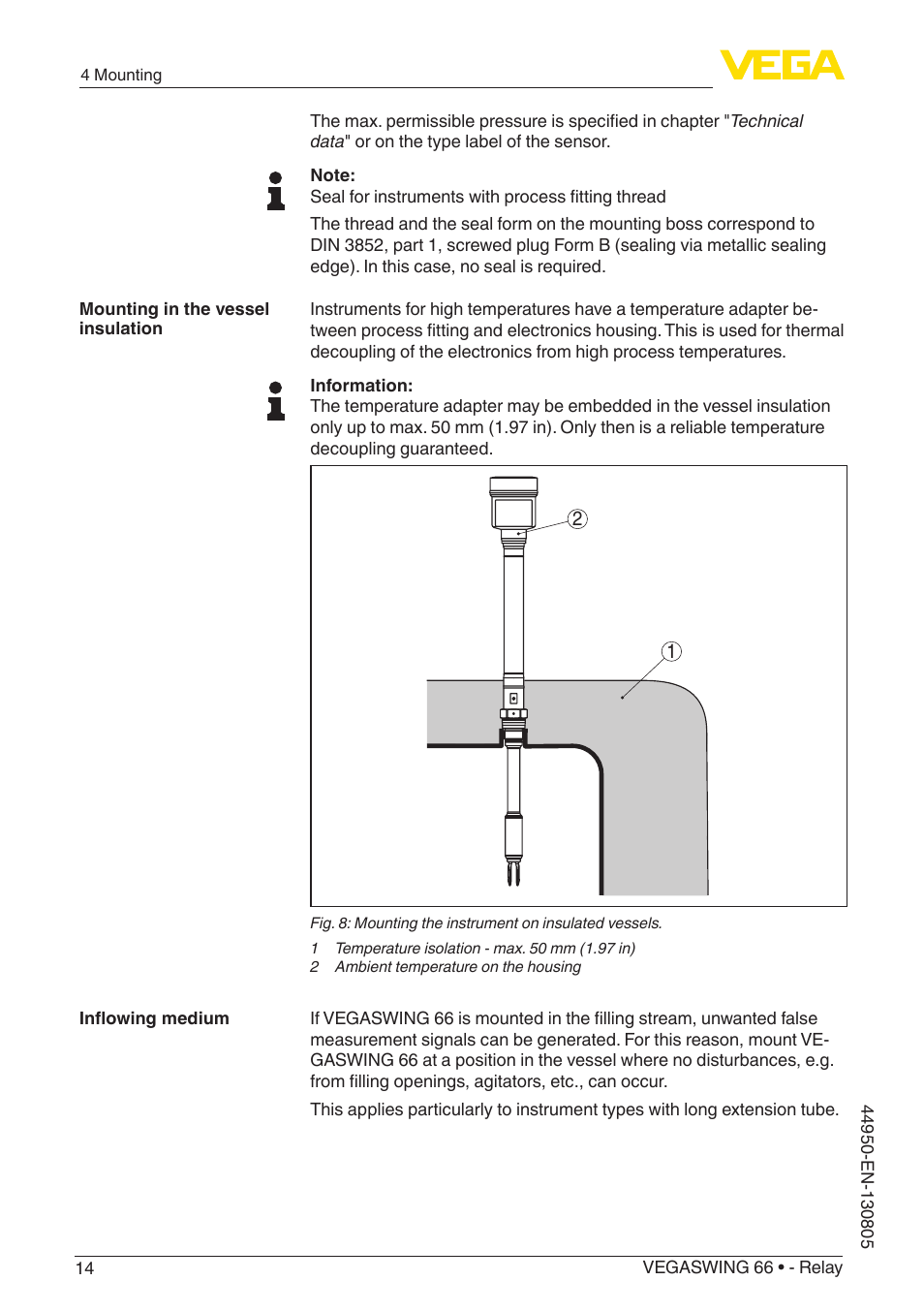 VEGA VEGASWING 66 - Relay With SIL qualification User Manual | Page 14 / 40