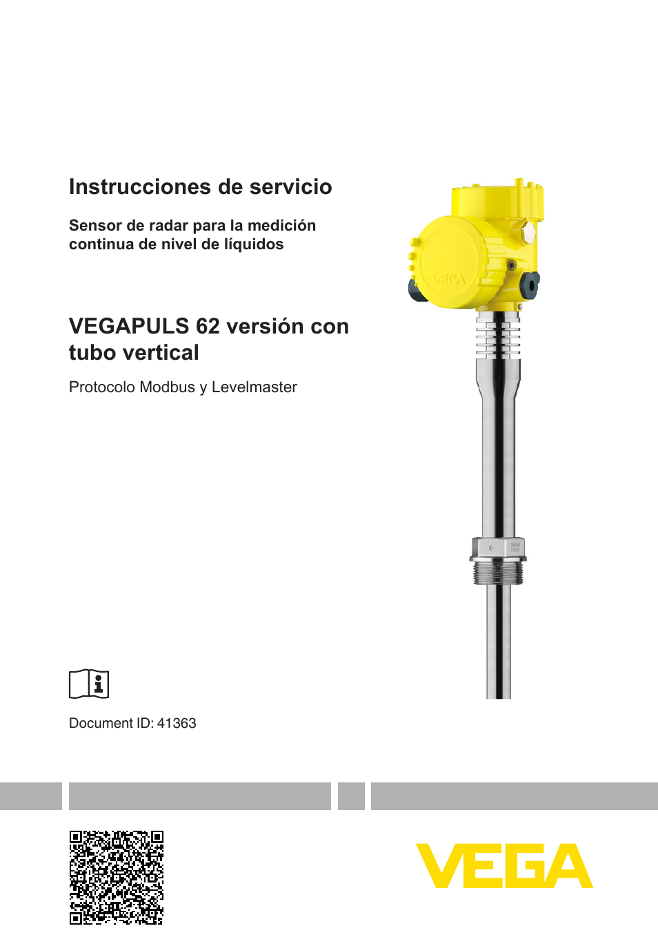VEGA VEGAPULS 62 (≥ 2.0.0 - ≥ 4.0.0) standpipe ver. Modbus and Levelmaster protocol User Manual | 72 pages