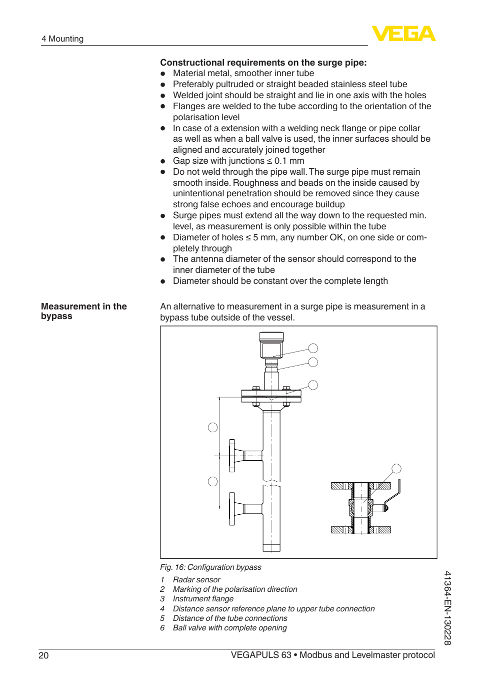 VEGA VEGAPULS 63 (≥ 2.0.0 - ≥ 4.0.0) Modbus and Levelmaster protocol User Manual | Page 20 / 88