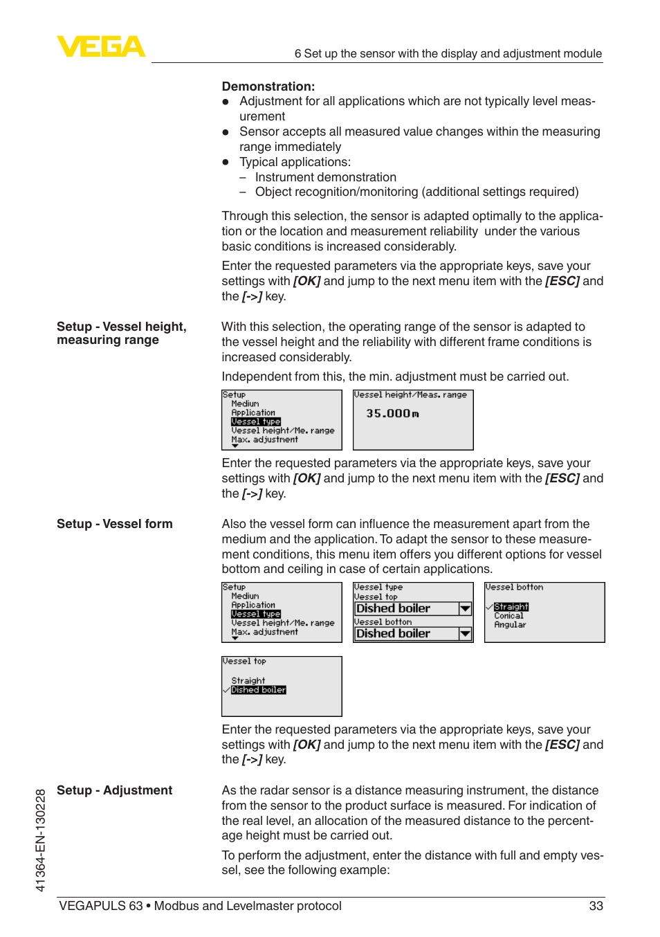 VEGA VEGAPULS 63 (≥ 2.0.0 - ≥ 4.0.0) Modbus and Levelmaster protocol User Manual | Page 33 / 88