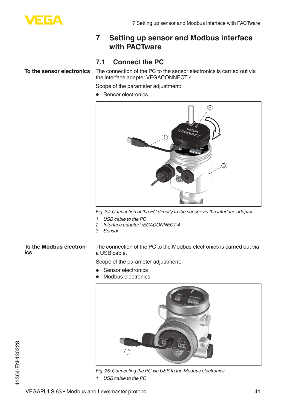 VEGA VEGAPULS 63 (≥ 2.0.0 - ≥ 4.0.0) Modbus and Levelmaster protocol User Manual | Page 41 / 88