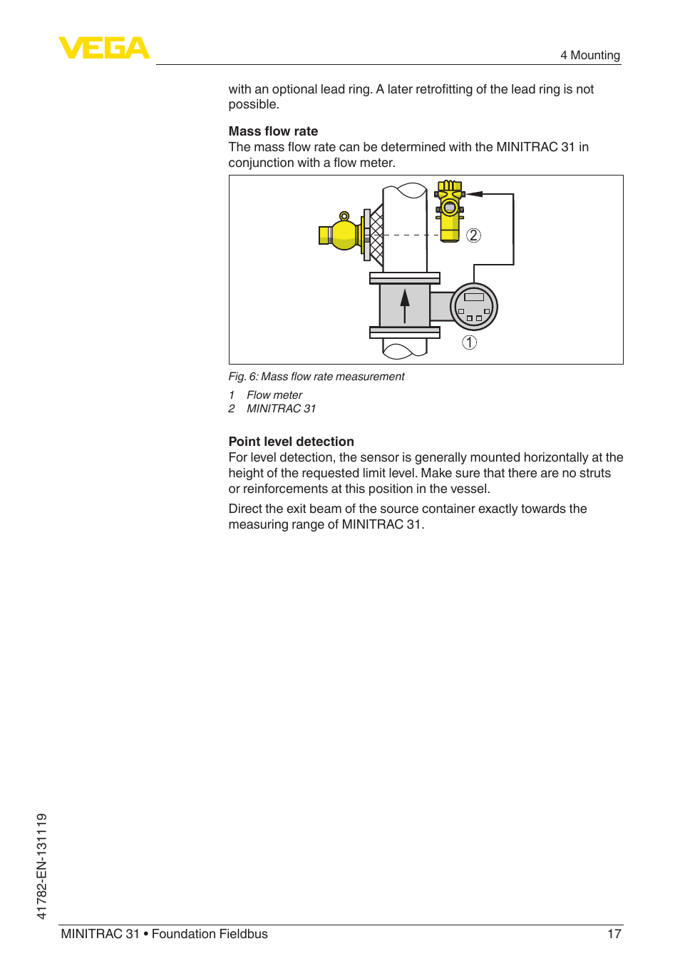 VEGA MINITRAC 31 Foundation Fieldbus User Manual | Page 17 / 88