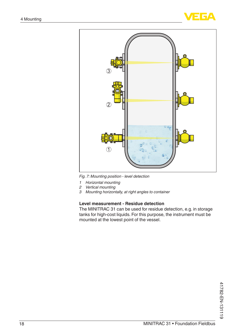 VEGA MINITRAC 31 Foundation Fieldbus User Manual | Page 18 / 88