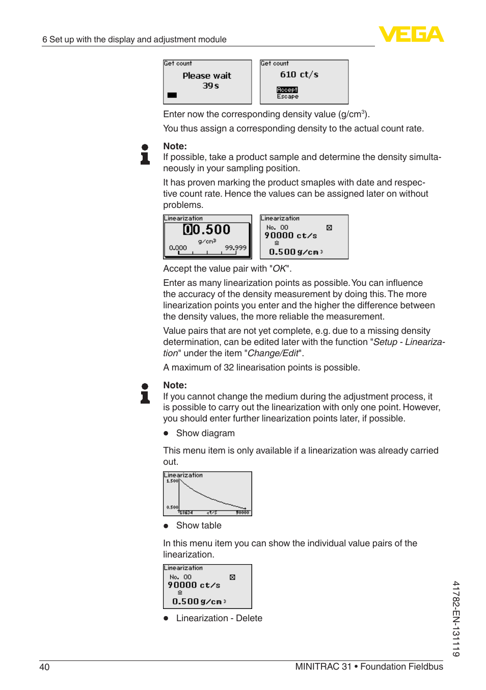 VEGA MINITRAC 31 Foundation Fieldbus User Manual | Page 40 / 88