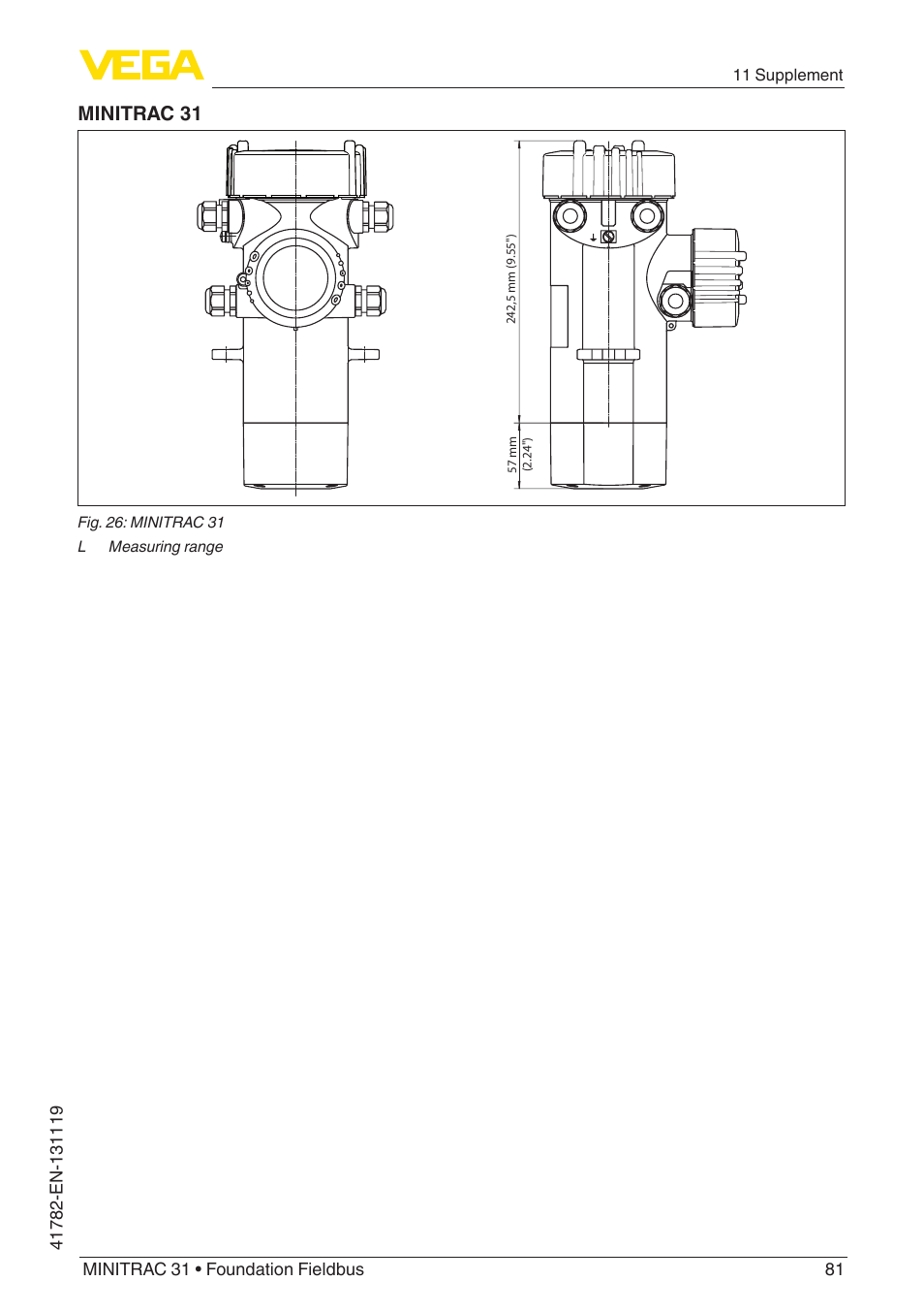 Minitrac 31 | VEGA MINITRAC 31 Foundation Fieldbus User Manual | Page 81 / 88