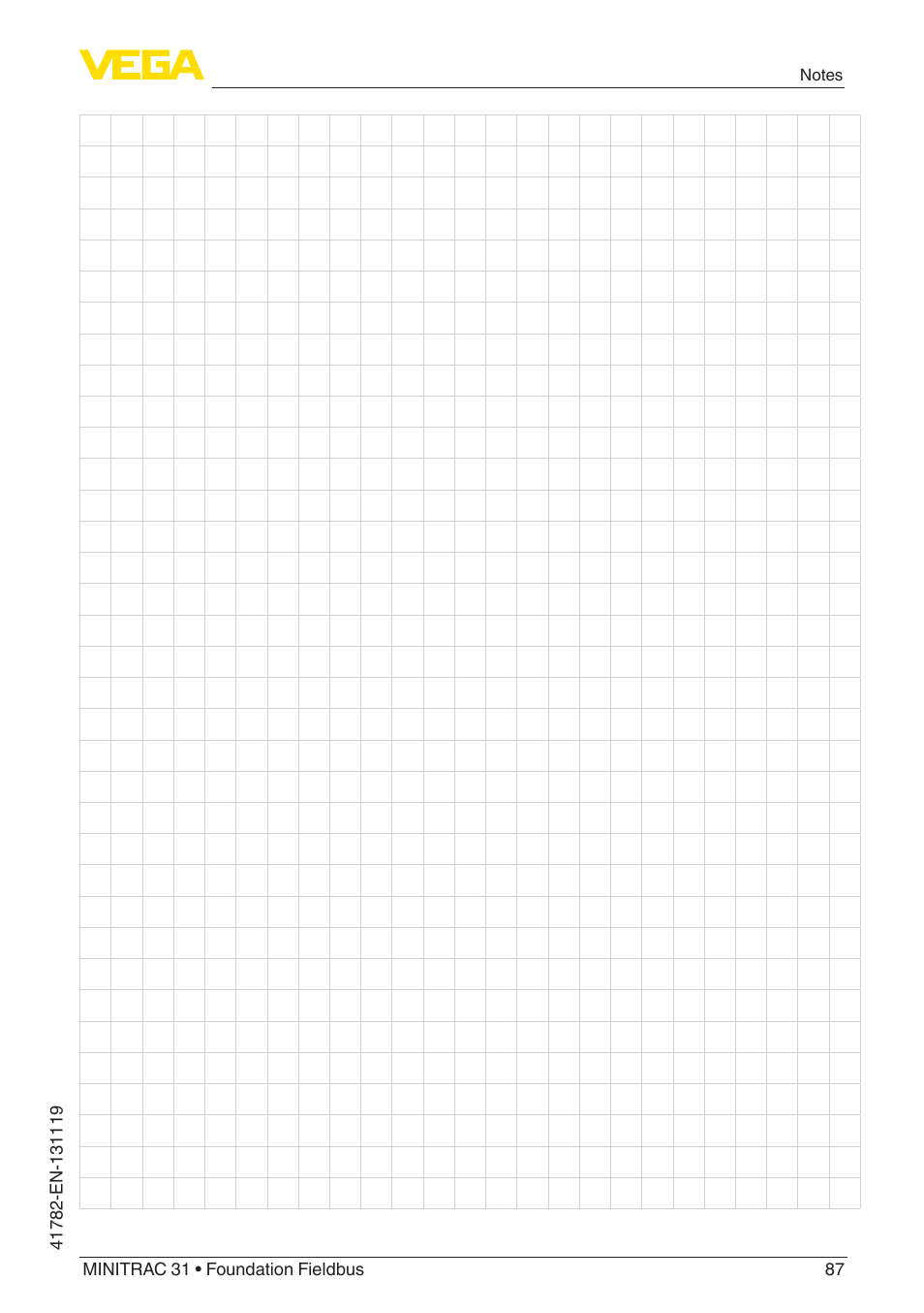 VEGA MINITRAC 31 Foundation Fieldbus User Manual | Page 87 / 88