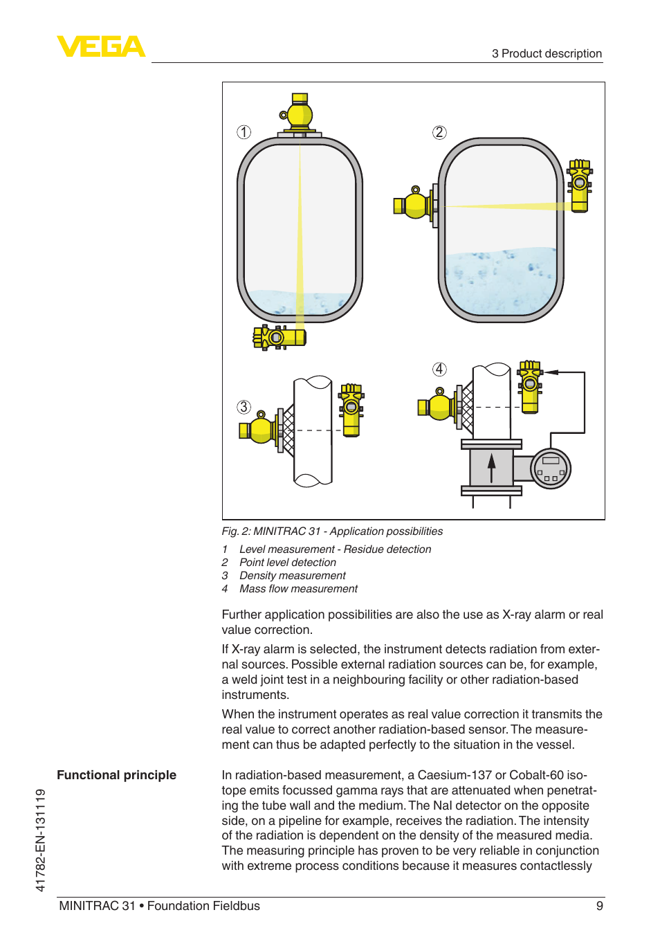 VEGA MINITRAC 31 Foundation Fieldbus User Manual | Page 9 / 88