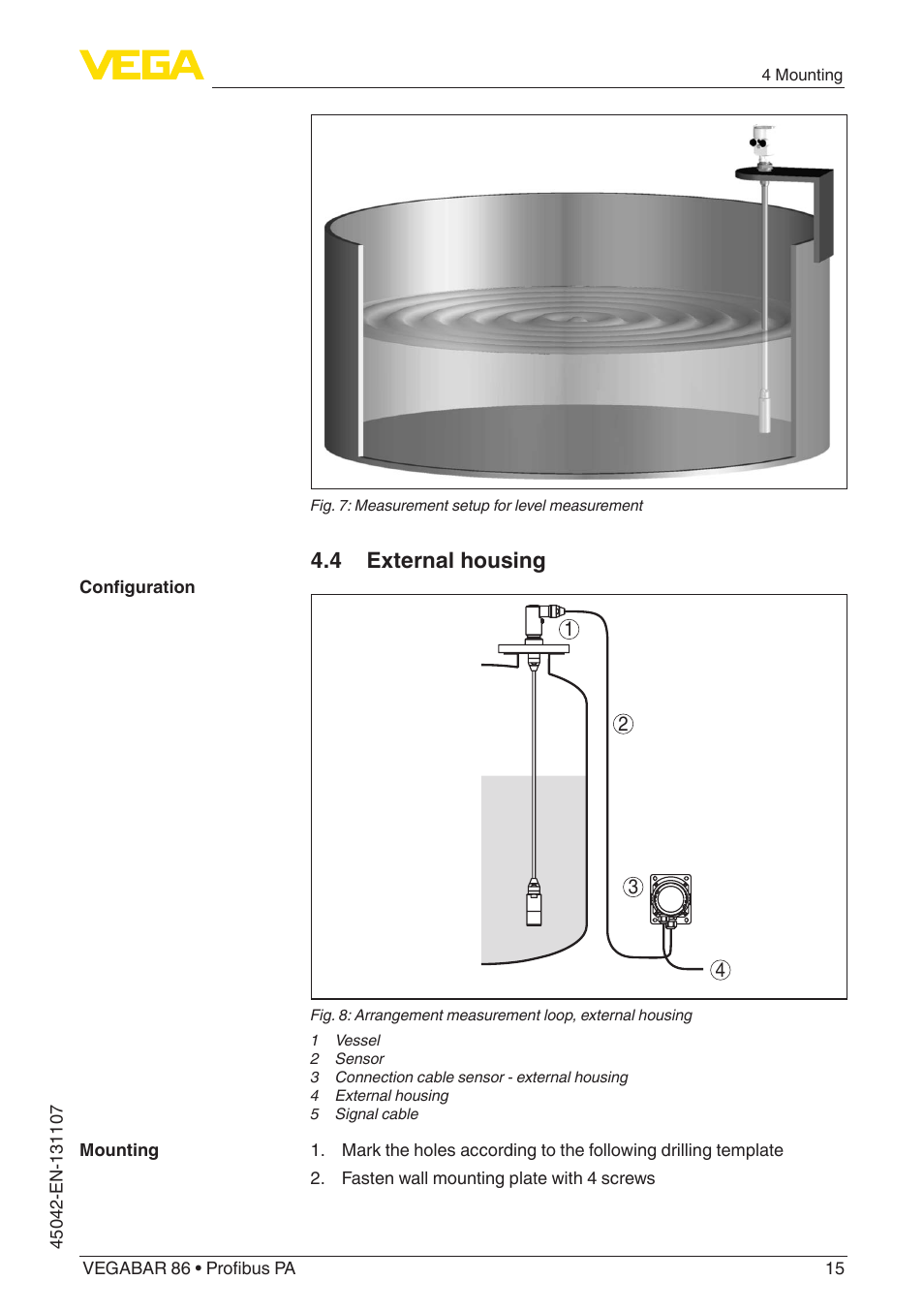 4 external housing | VEGA VEGABAR 86 Profibus PA - Operating Instructions User Manual | Page 15 / 80