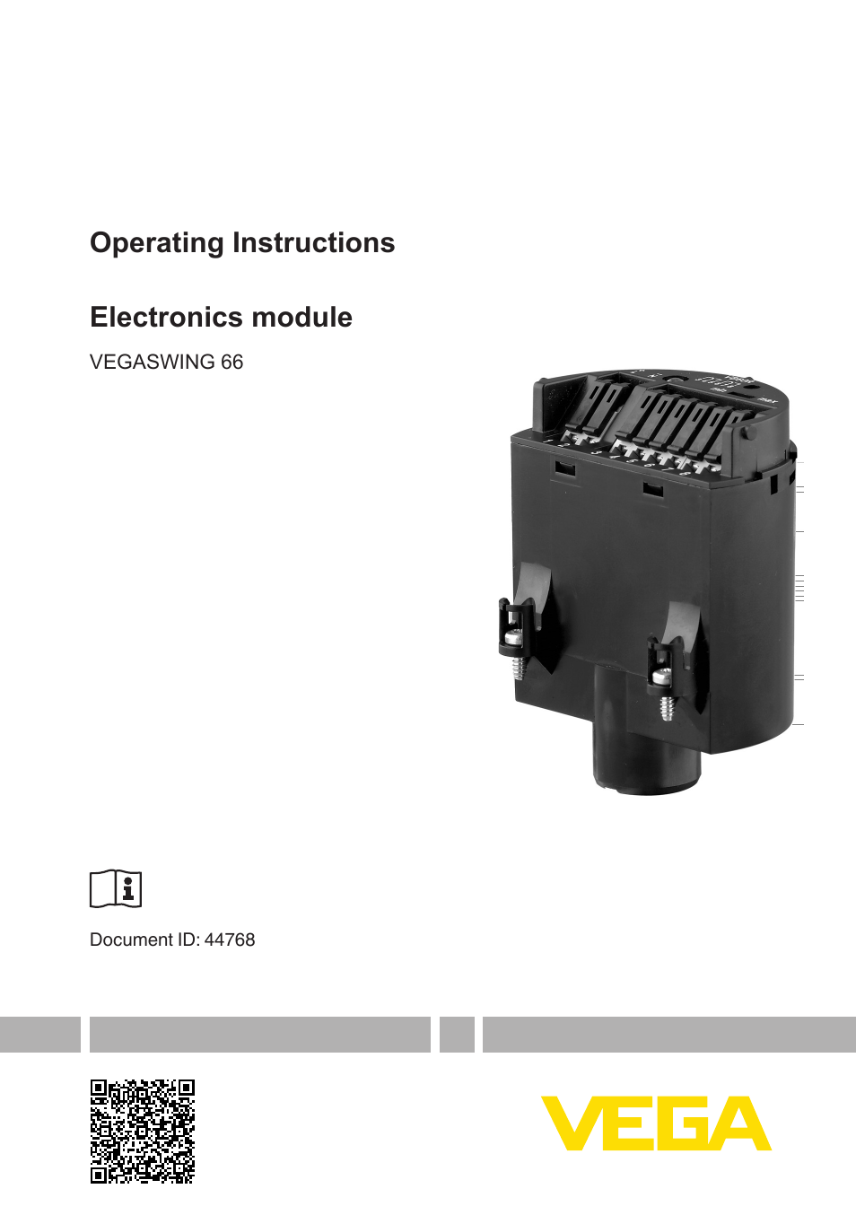 VEGA VEGASWING 66 Electronics module User Manual | 12 pages