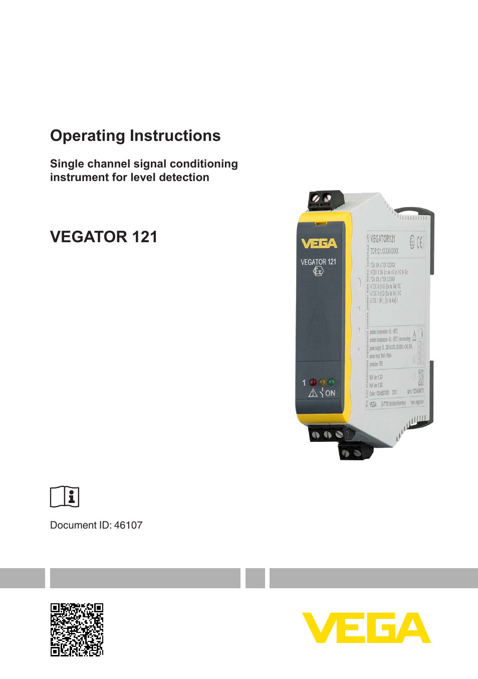 VEGA VEGATOR 121 User Manual | 24 pages