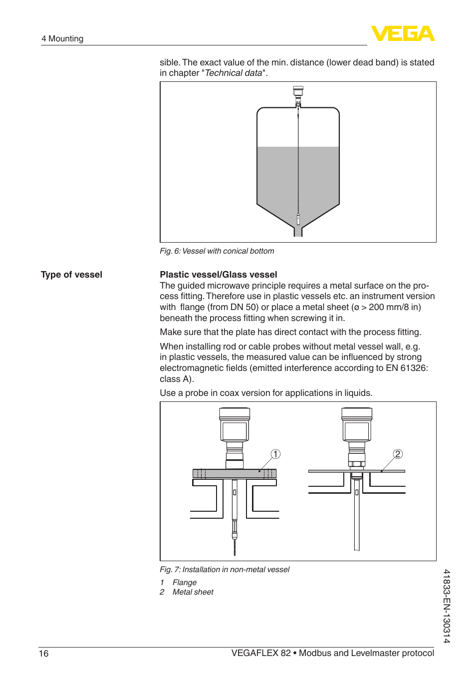 VEGA VEGAFLEX 82 Modbus and Levelmaster protocol User Manual | Page 16 / 100