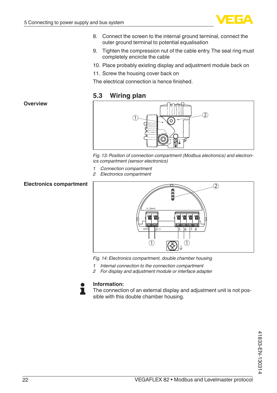 3 wiring plan | VEGA VEGAFLEX 82 Modbus and Levelmaster protocol User Manual | Page 22 / 100
