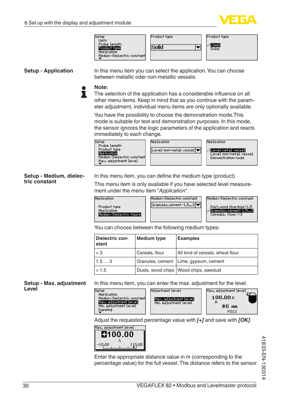 VEGA VEGAFLEX 82 Modbus and Levelmaster protocol User Manual | Page 30 / 100