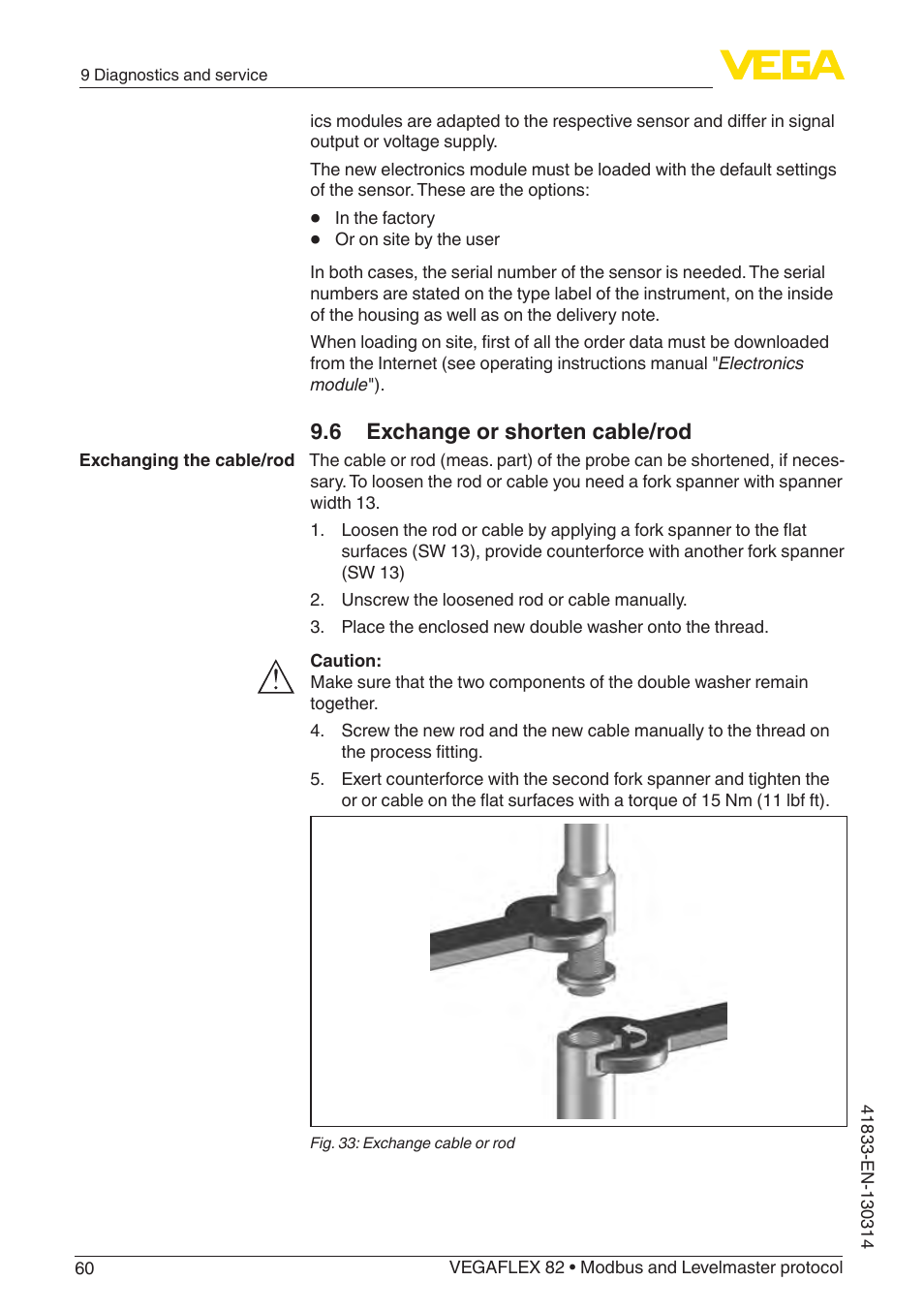 VEGA VEGAFLEX 82 Modbus and Levelmaster protocol User Manual | Page 60 / 100