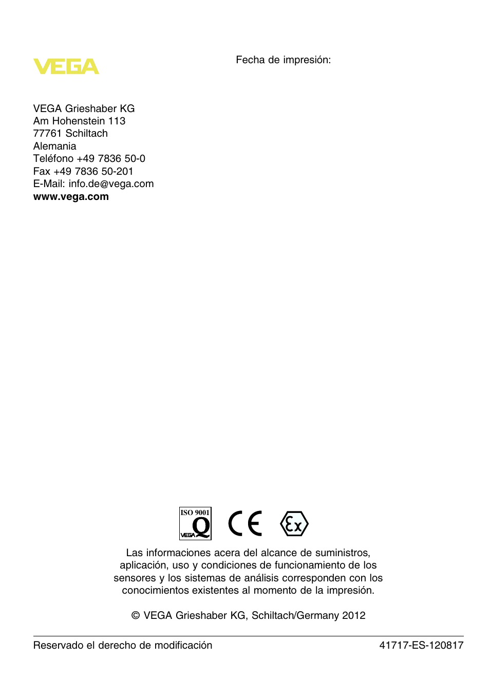 VEGA VEGAPULS 61 (≥ 2.0.0 - ≥ 4.0.0) Modbus and Levelmaster protocol Approval according to LPR radio standard User Manual | Page 100 / 100