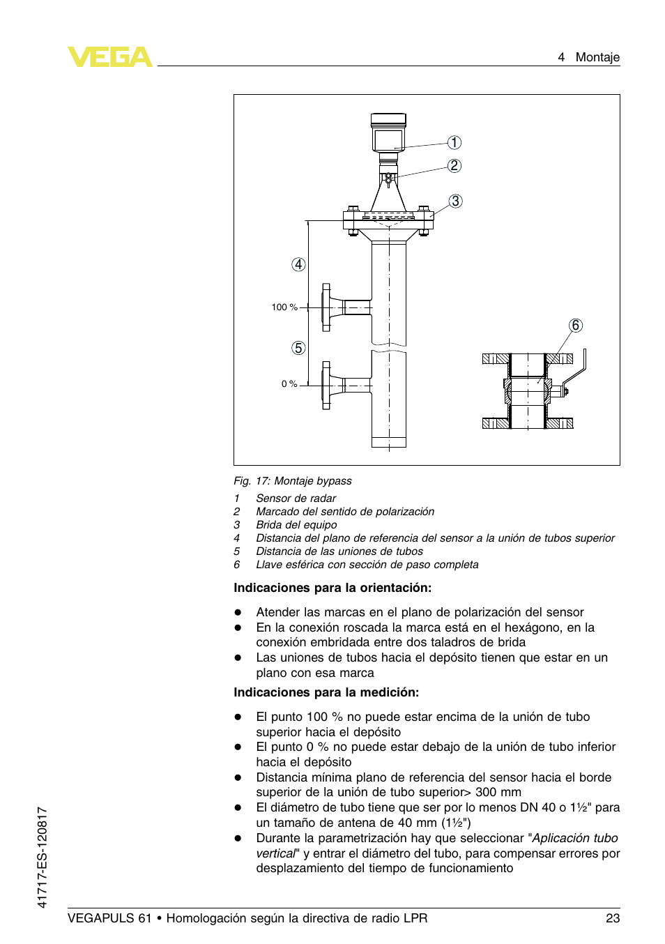 VEGA VEGAPULS 61 (≥ 2.0.0 - ≥ 4.0.0) Modbus and Levelmaster protocol Approval according to LPR radio standard User Manual | Page 23 / 100