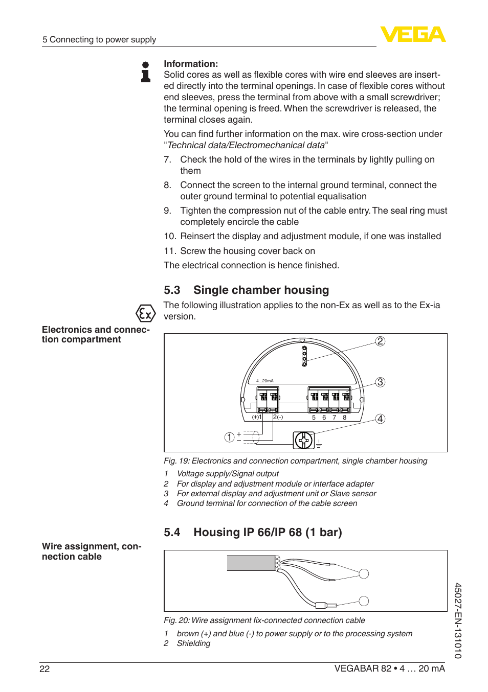 3 single chamber housing | VEGA VEGABAR 82 4 … 20 mA - Operating Instructions User Manual | Page 22 / 76