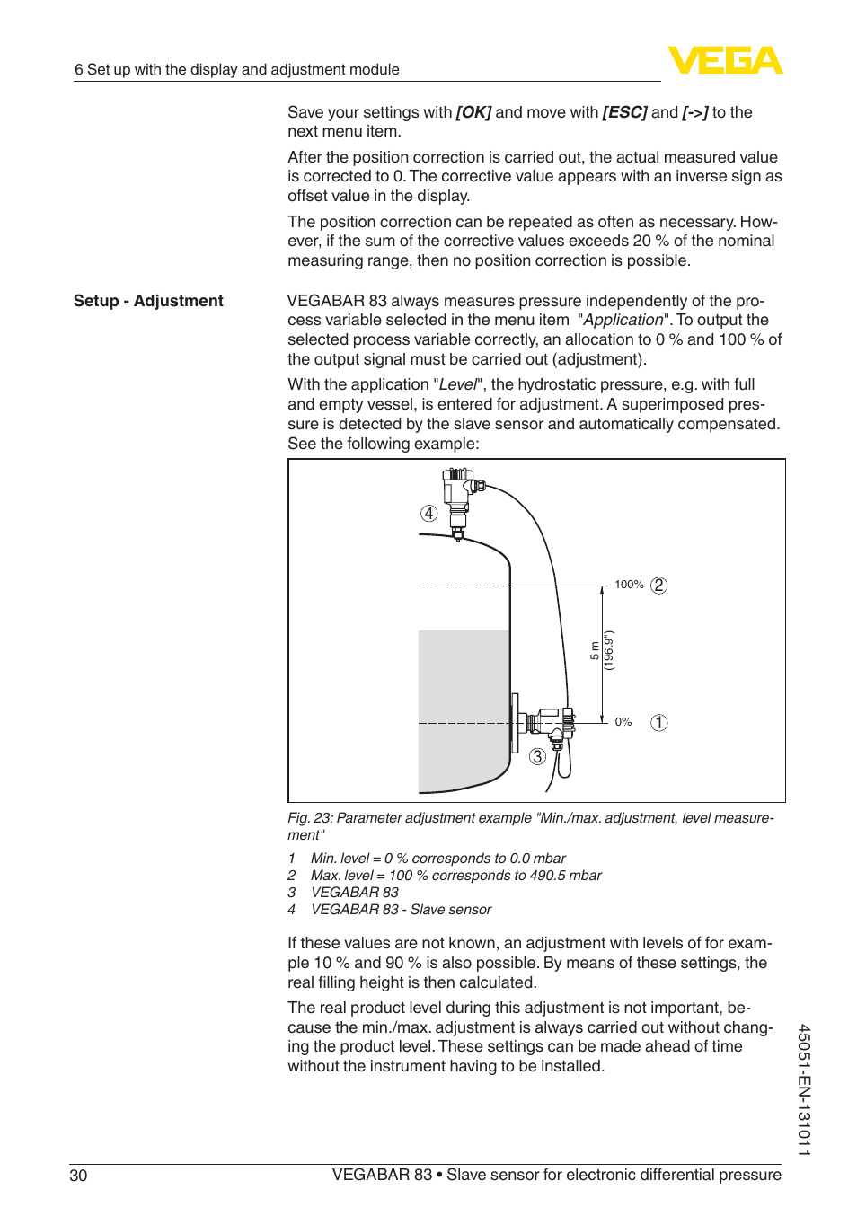 VEGA VEGABAR 83 Save sensor - Operating Instructions User Manual | Page 30 / 60