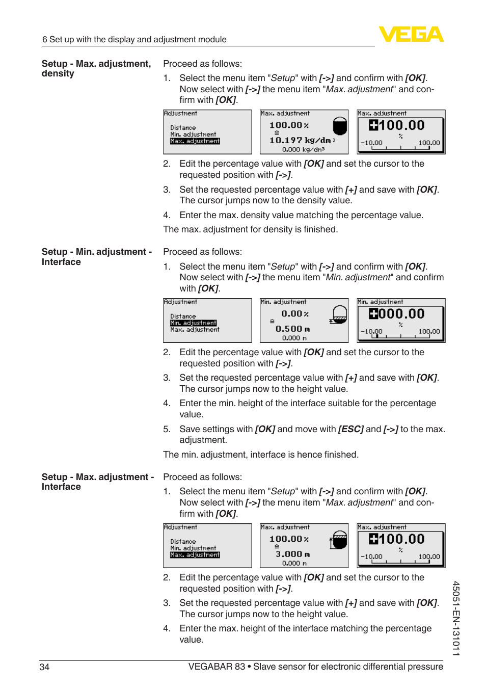 VEGA VEGABAR 83 Save sensor - Operating Instructions User Manual | Page 34 / 60