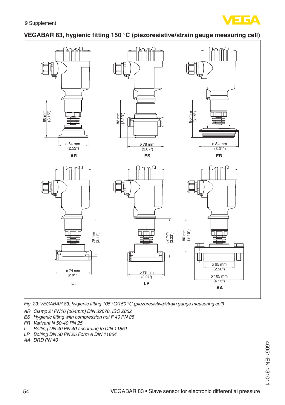 VEGA VEGABAR 83 Save sensor - Operating Instructions User Manual | Page 54 / 60