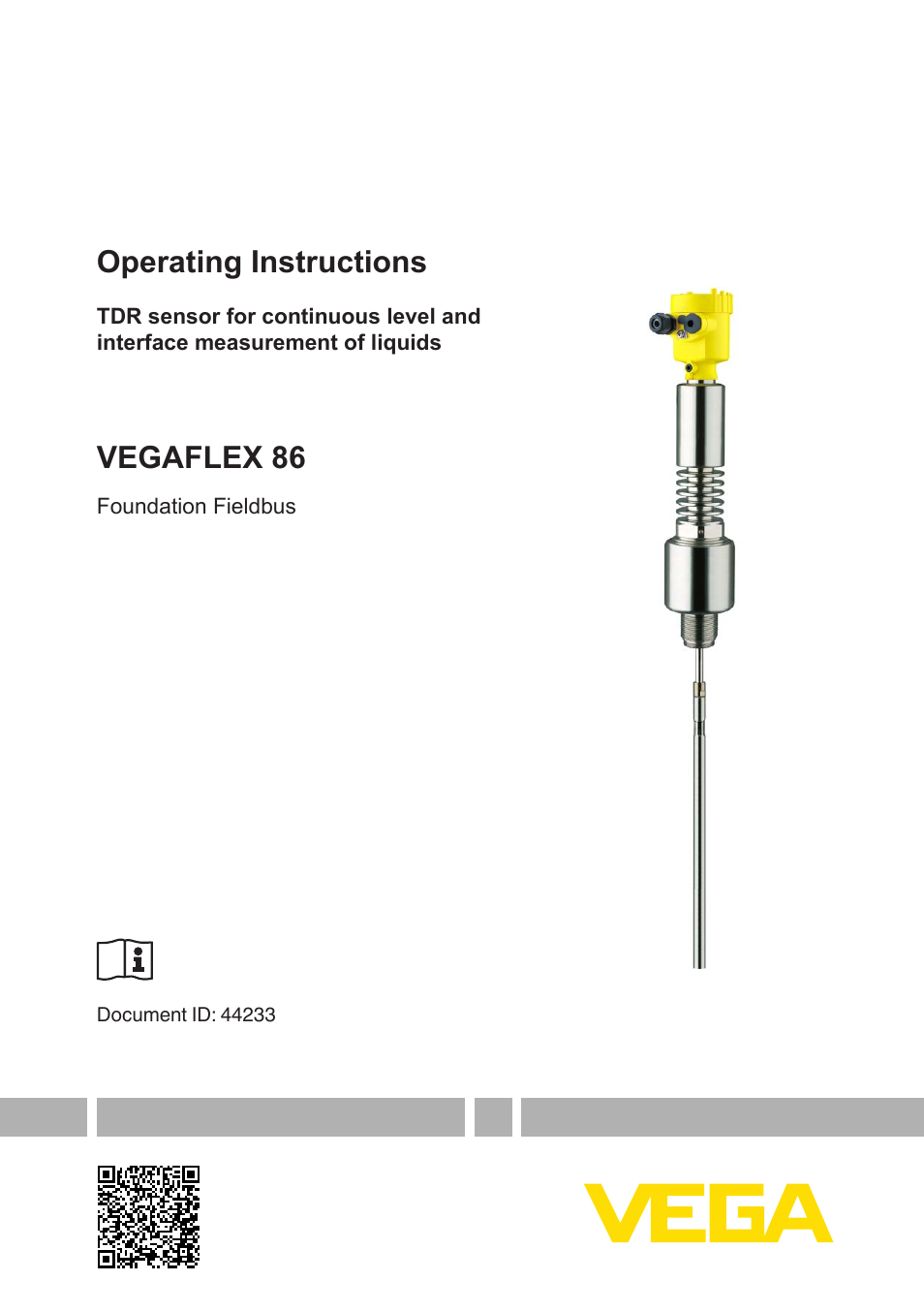 VEGA VEGAFLEX 86 Foundation Fieldbus User Manual | 108 pages