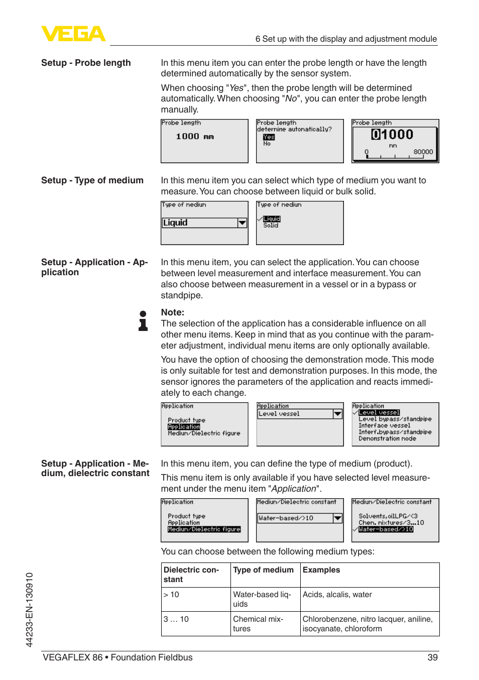VEGA VEGAFLEX 86 Foundation Fieldbus User Manual | Page 39 / 108