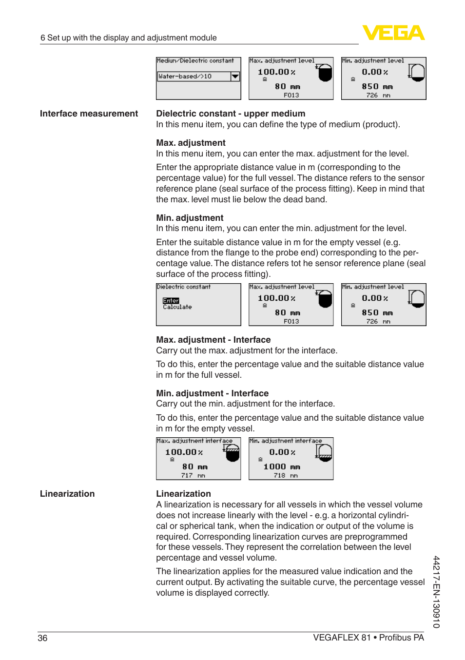 VEGA VEGAFLEX 81 Profibus PA User Manual | Page 36 / 104