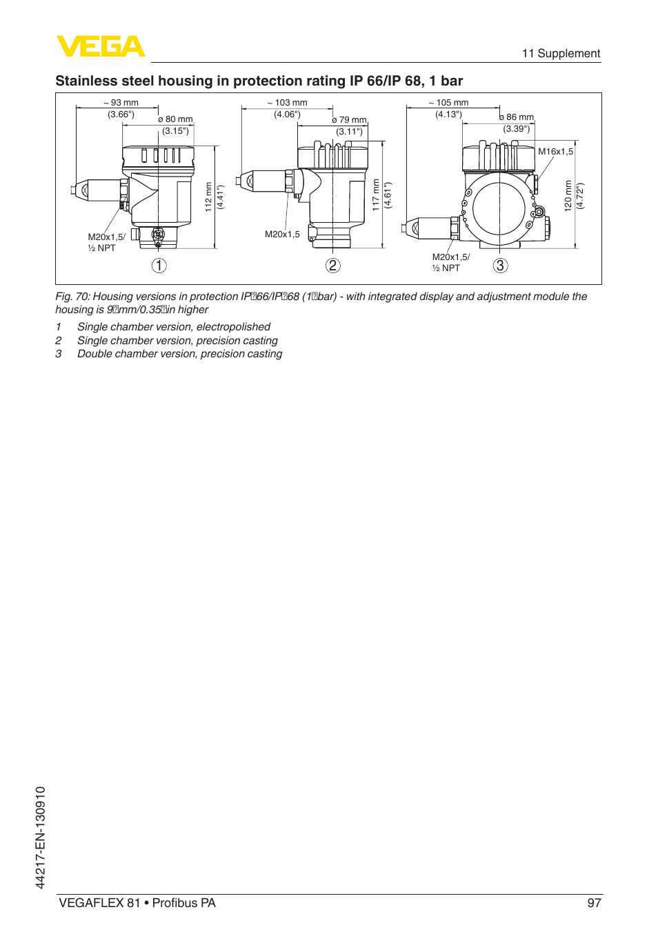 VEGA VEGAFLEX 81 Profibus PA User Manual | Page 97 / 104