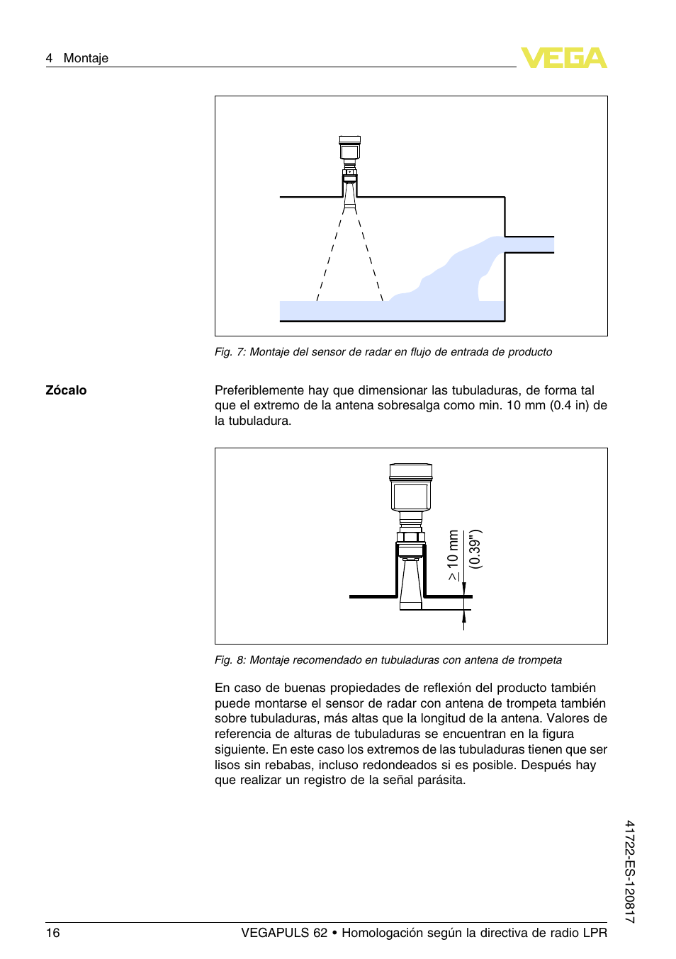 VEGA VEGAPULS 62 (≥ 2.0.0 - ≥ 4.0.0) Modbus and Levelmaster protocol Approval according to LPR radio standard User Manual | Page 16 / 100