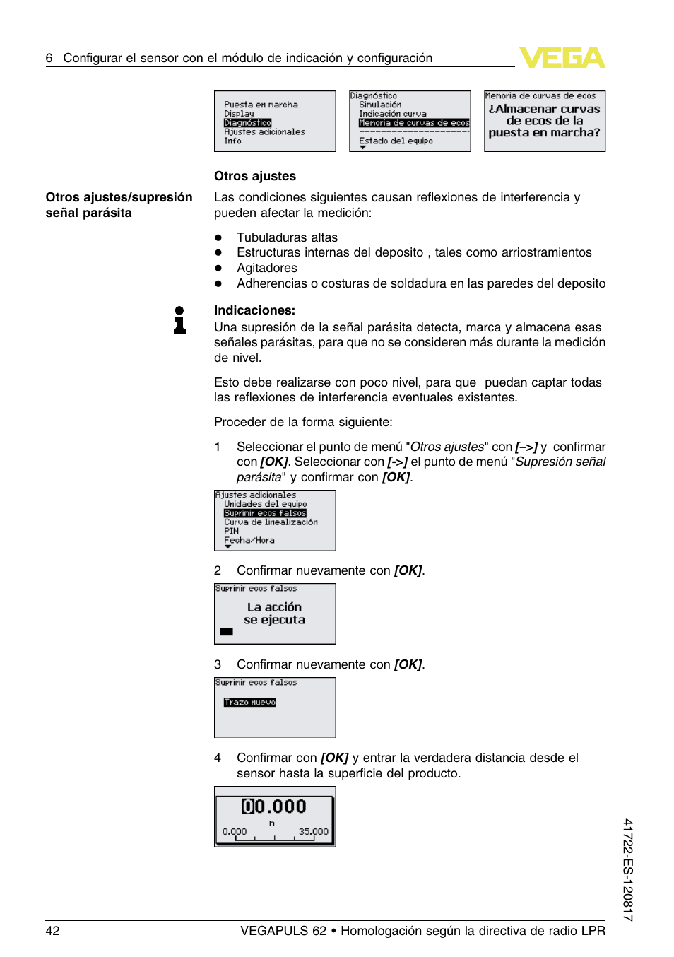 VEGA VEGAPULS 62 (≥ 2.0.0 - ≥ 4.0.0) Modbus and Levelmaster protocol Approval according to LPR radio standard User Manual | Page 42 / 100