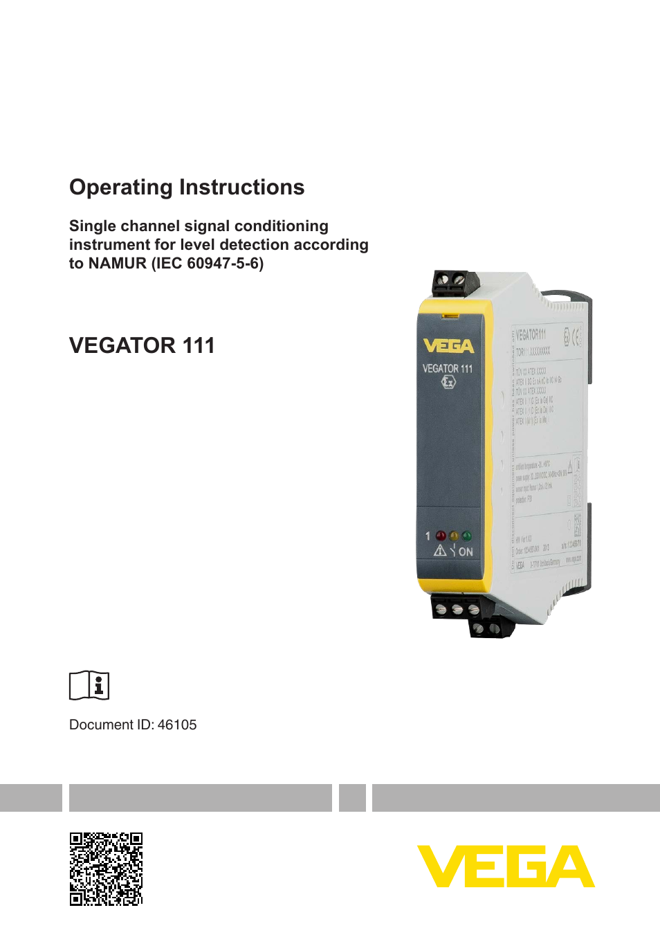 VEGA VEGATOR 111 User Manual | 24 pages