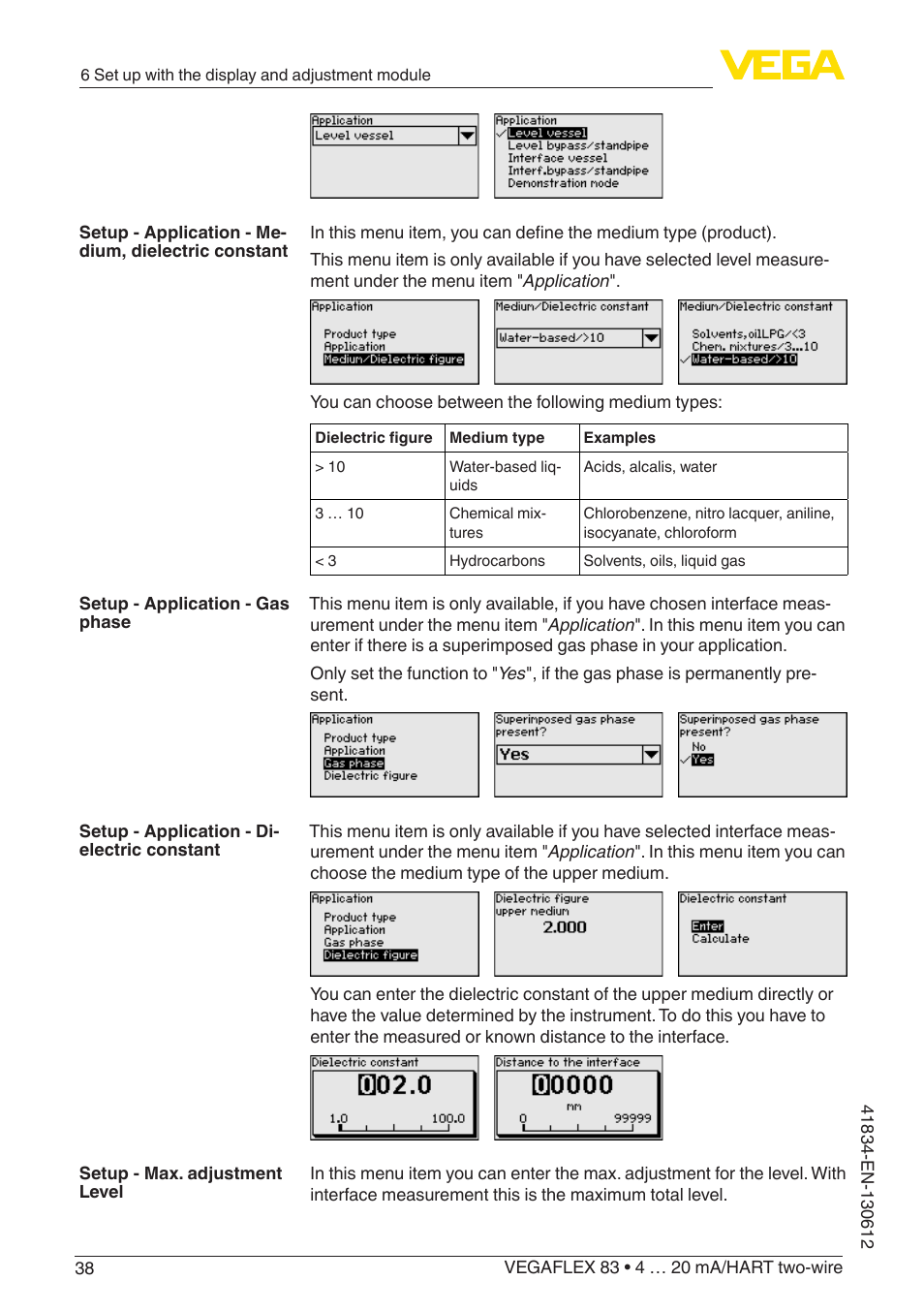VEGA VEGAFLEX 83 4 … 20 mA_HART two-wire PFA insulated User Manual | Page 38 / 96