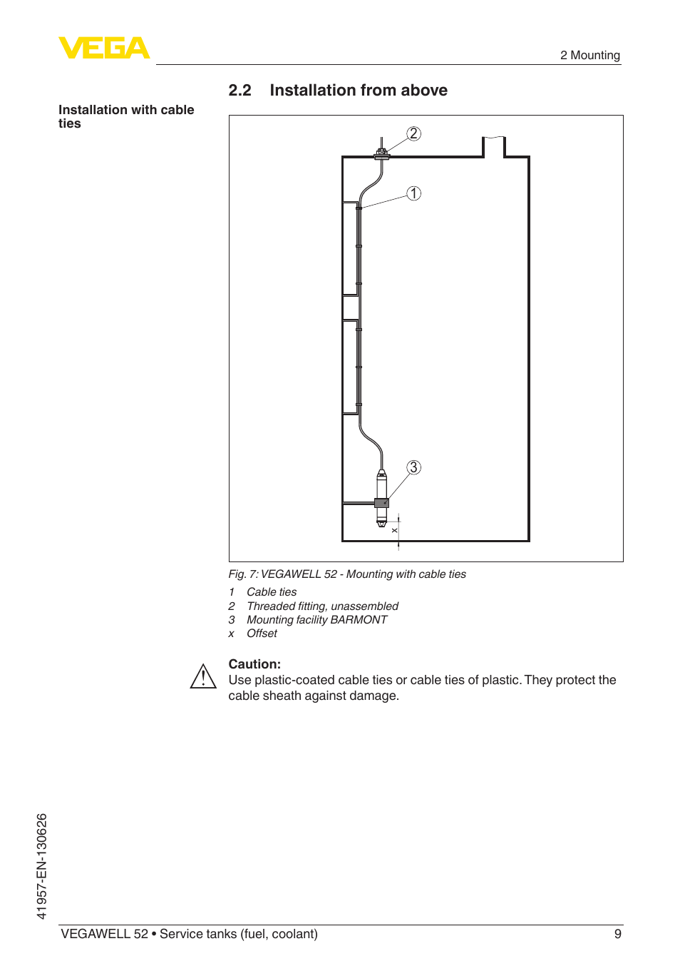 2 installation from above | VEGA VEGAWELL 52 Ship-building User Manual | Page 9 / 20