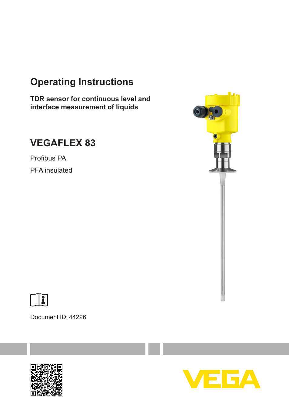 VEGA VEGAFLEX 83 Profibus PA PFA insulated User Manual | 96 pages