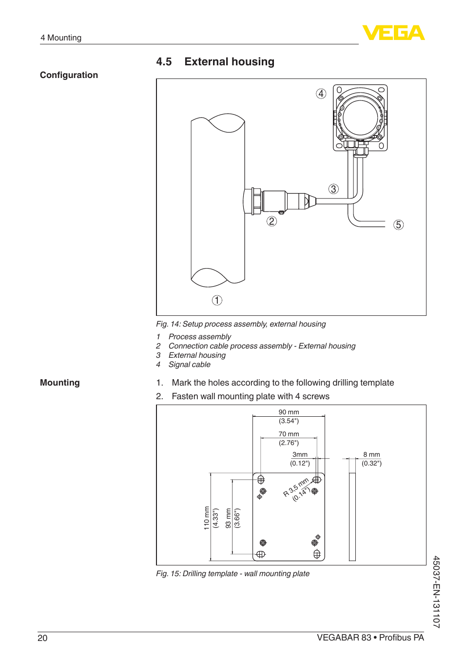 5 external housing | VEGA VEGABAR 83 Profibus PA - Operating Instructions User Manual | Page 20 / 88