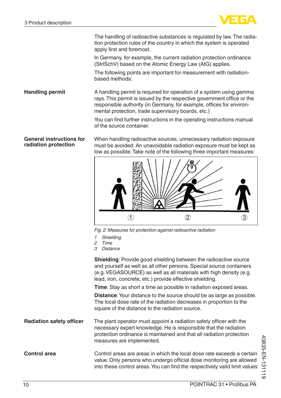 VEGA POINTRAC 31 Profibus PA User Manual | Page 10 / 64