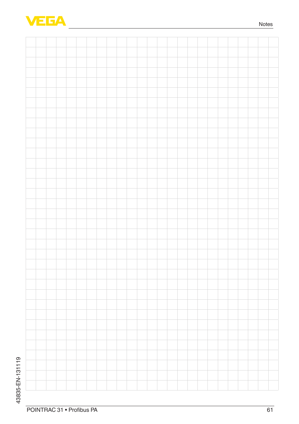VEGA POINTRAC 31 Profibus PA User Manual | Page 61 / 64