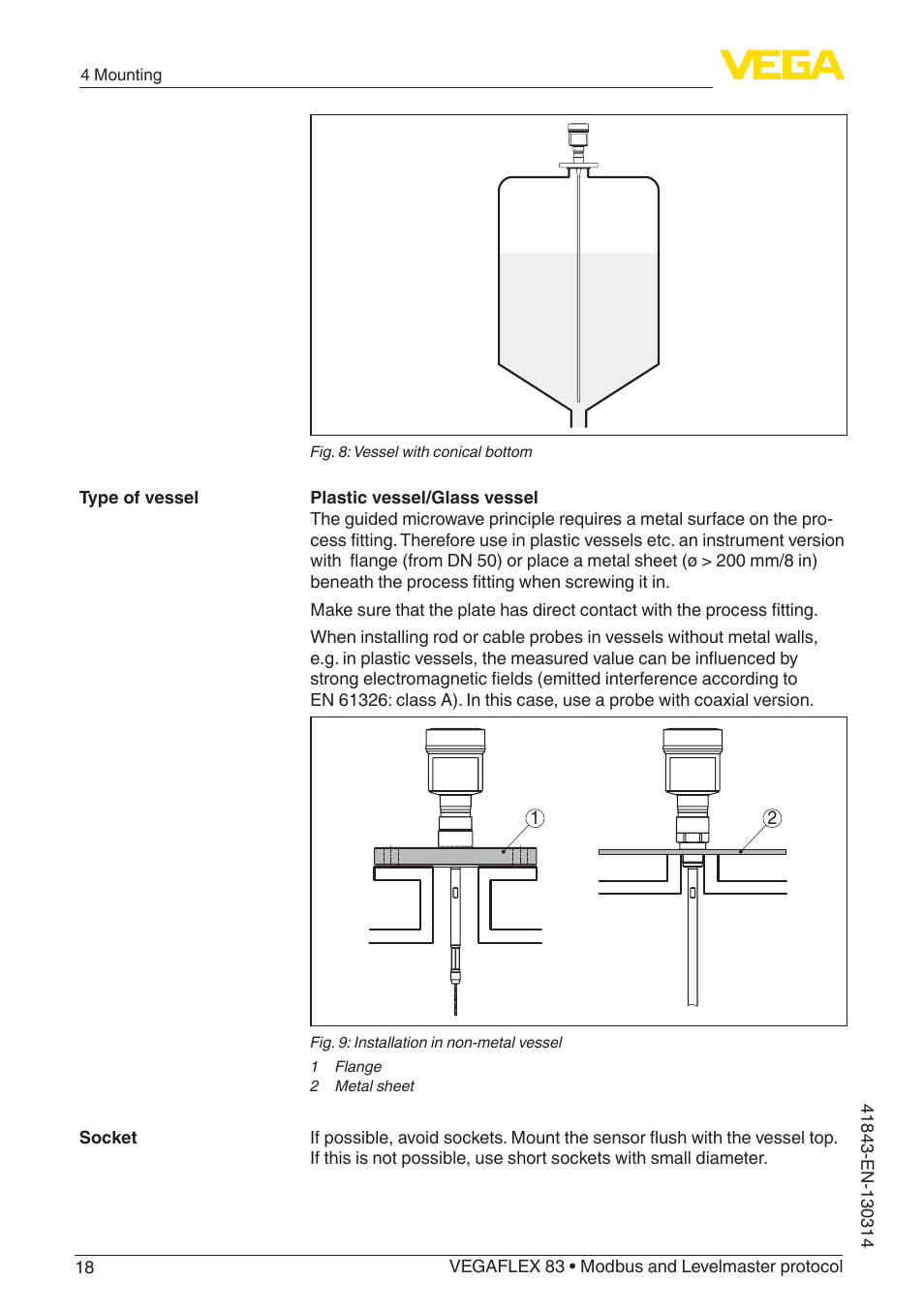 VEGA VEGAFLEX 83 Modbus and Levelmaster protocol Polished version User Manual | Page 18 / 96