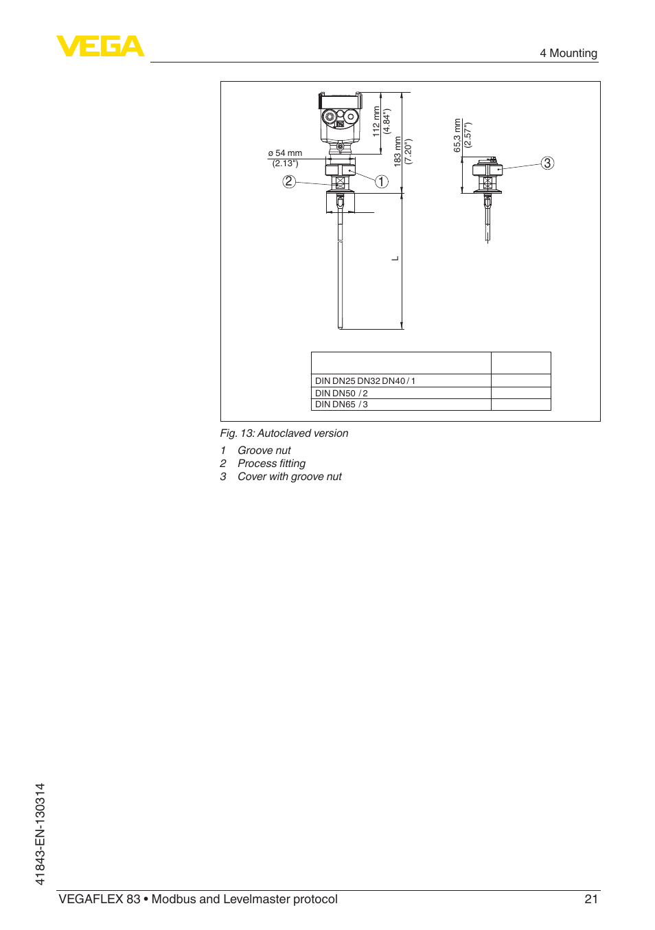 VEGA VEGAFLEX 83 Modbus and Levelmaster protocol Polished version User Manual | Page 21 / 96