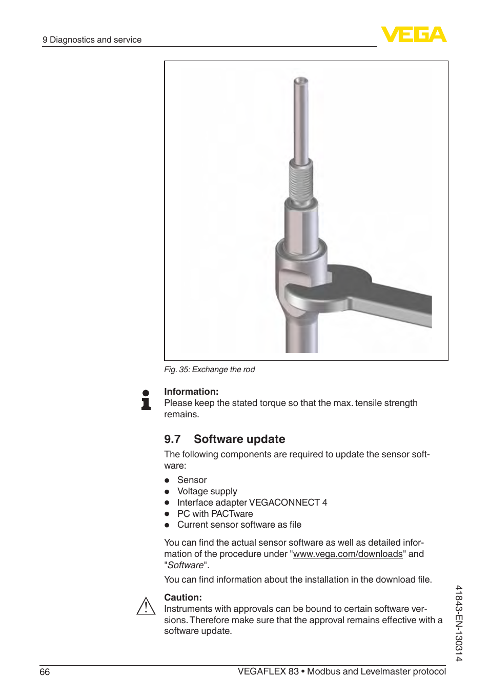 VEGA VEGAFLEX 83 Modbus and Levelmaster protocol Polished version User Manual | Page 66 / 96