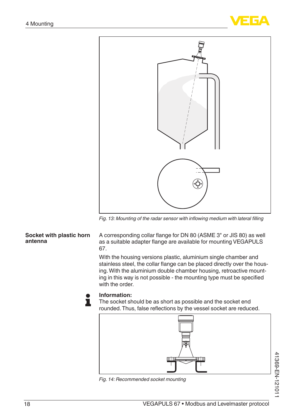 VEGA VEGAPULS 67 (≥ 2.0.0 - ≥ 4.0.0) Modbus and Levelmaster protocol User Manual | Page 18 / 84