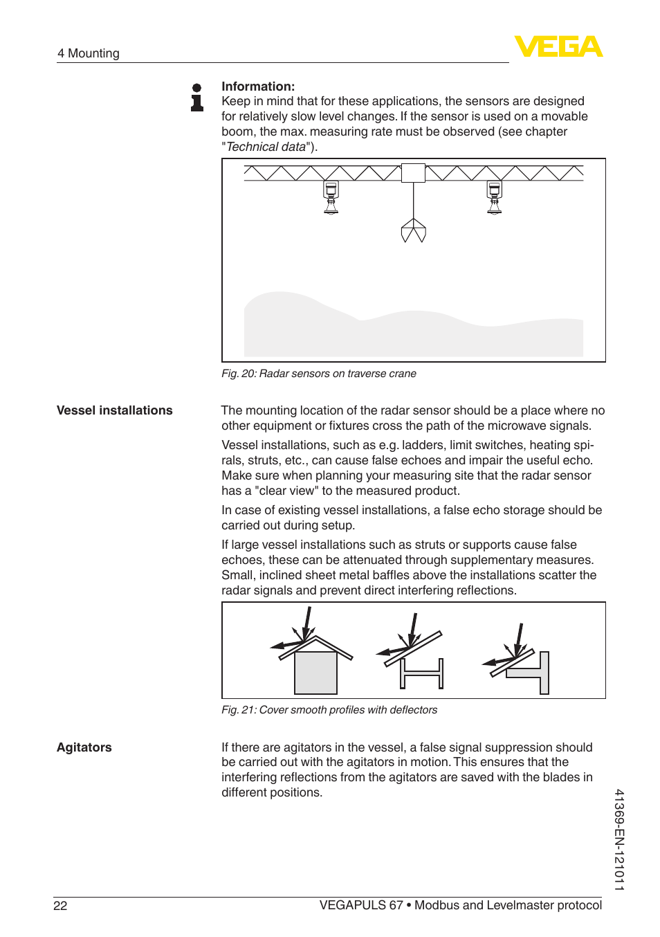 VEGA VEGAPULS 67 (≥ 2.0.0 - ≥ 4.0.0) Modbus and Levelmaster protocol User Manual | Page 22 / 84
