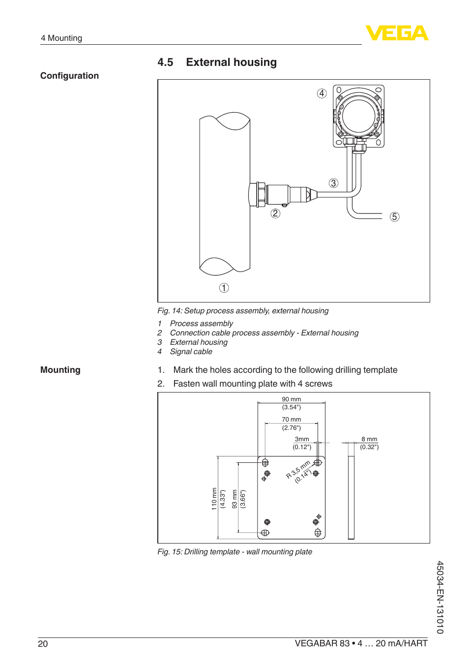 5 external housing | VEGA VEGABAR 83 4 … 20 mA_HART - Operating Instructions User Manual | Page 20 / 88