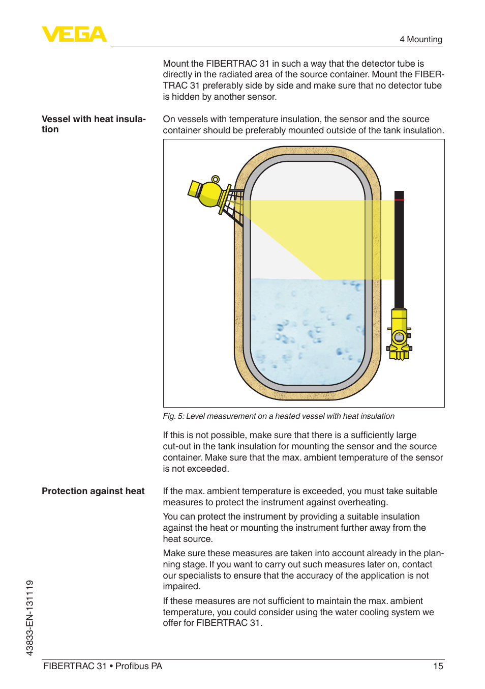 VEGA FIBERTRAC 31 Profibus PA User Manual | Page 15 / 88