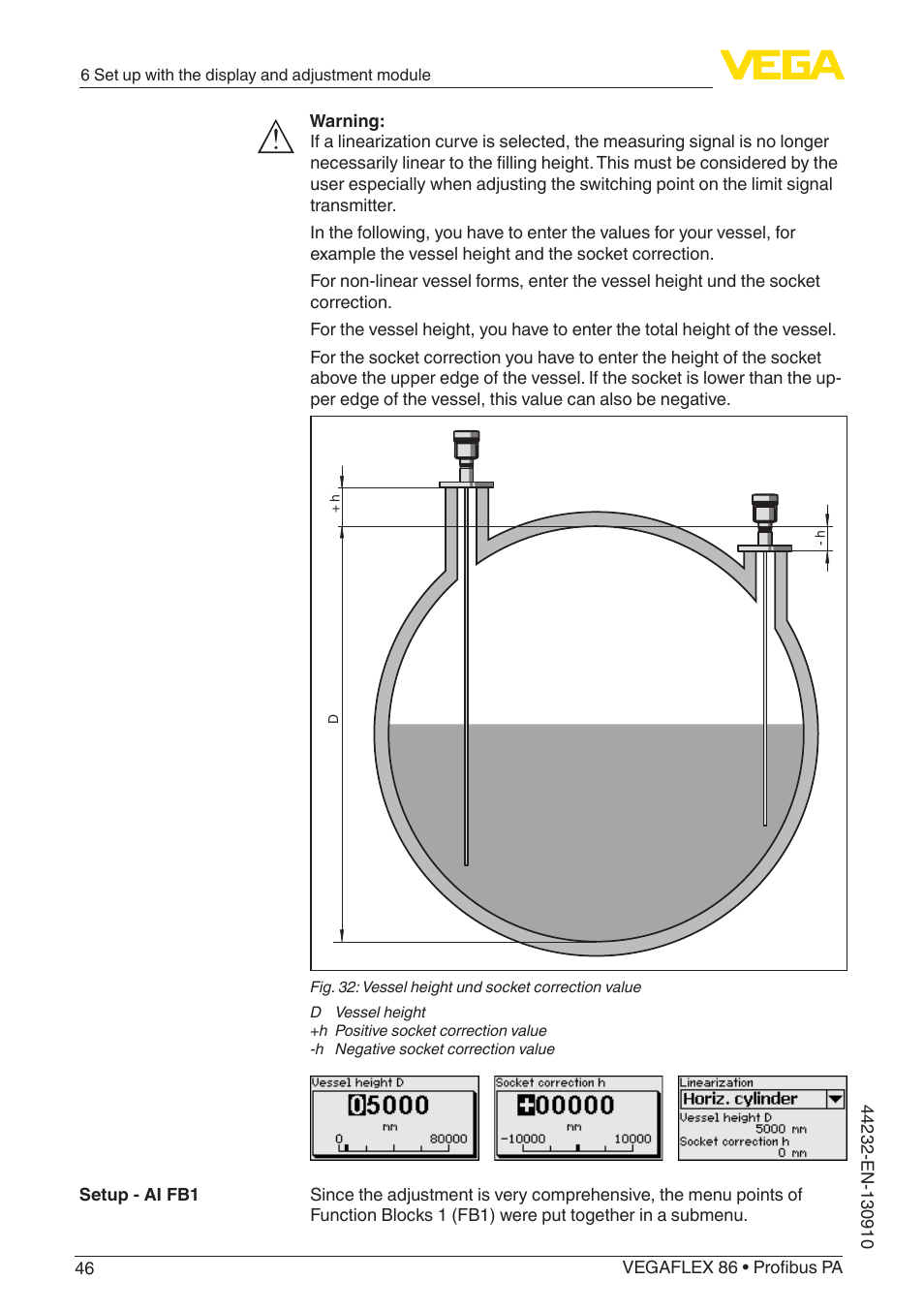 VEGA VEGAFLEX 86 Profibus PA User Manual | Page 46 / 108