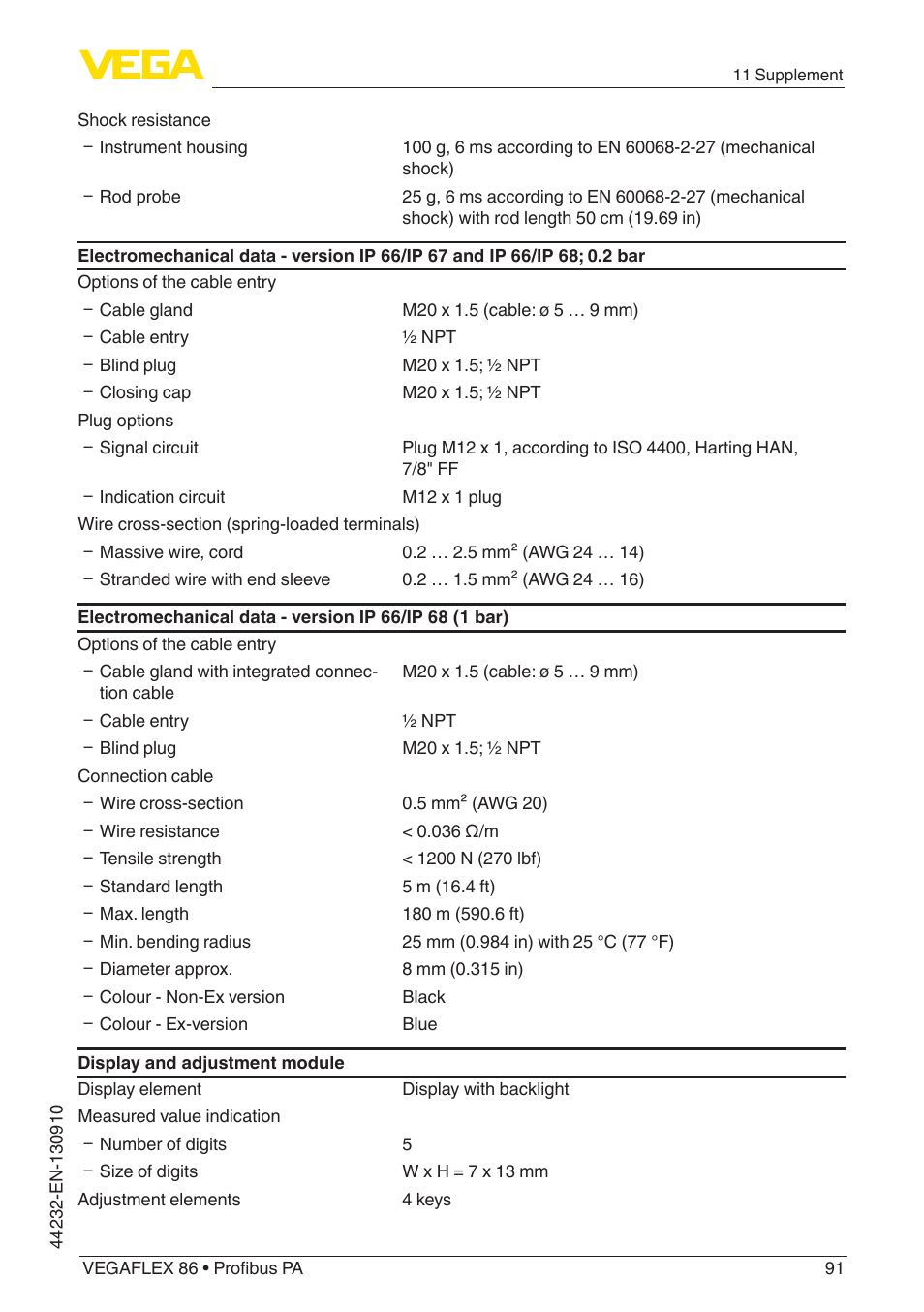VEGA VEGAFLEX 86 Profibus PA User Manual | Page 91 / 108