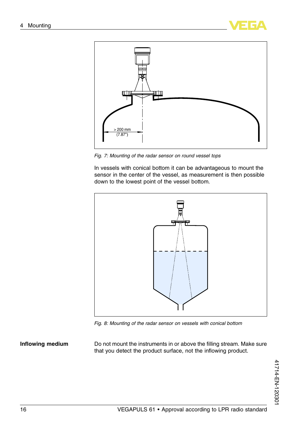 VEGA VEGAPULS 61 (≥ 2.0.0 - ≥ 4.0.0) 4 … 20 mA_HART four-wire Approval according to LPR radio standard User Manual | Page 16 / 80