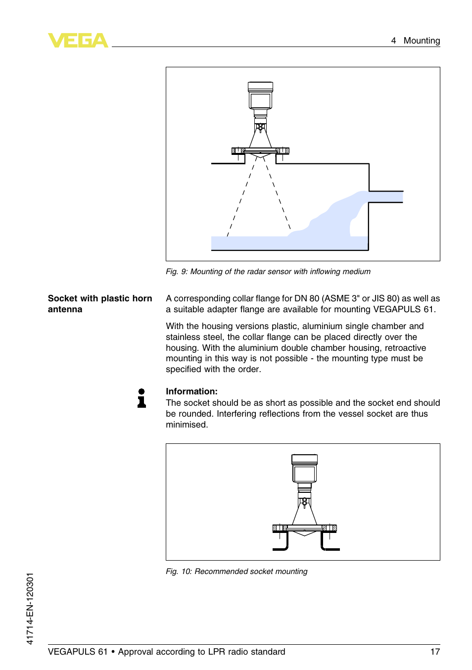 VEGA VEGAPULS 61 (≥ 2.0.0 - ≥ 4.0.0) 4 … 20 mA_HART four-wire Approval according to LPR radio standard User Manual | Page 17 / 80